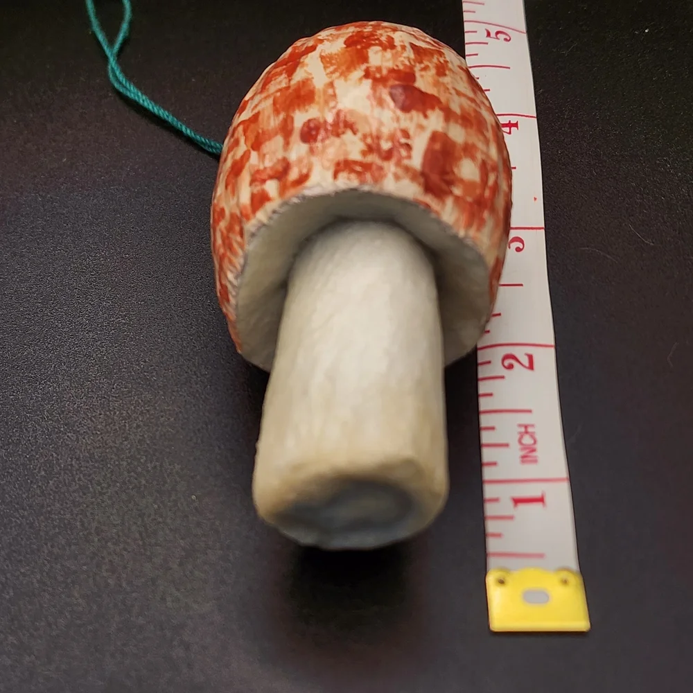 Hand Crafted Red and White Mushroom Decor Ornament